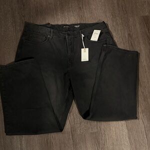 Good American Good 90s Mid-Rise Baggy Black Jeans